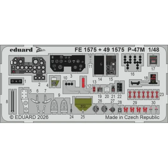 P-47M 1/48 for Miniart, 1/48 - Eduard Accessories BIG49476