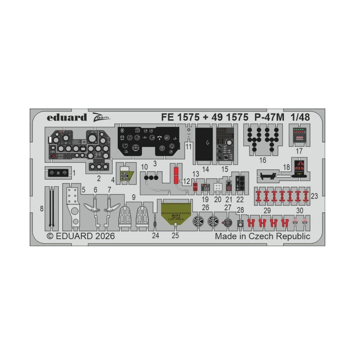 P-47M 1/48 for Miniart, 1/48 - Eduard Accessories BIG49476