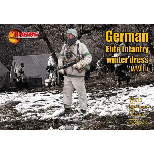 WWII German elite infantry, winter dress, 1/72 - Mars Figures MS72111 WWII German elite infantry, winter dress, 1/72 - Mars Figures MS72111