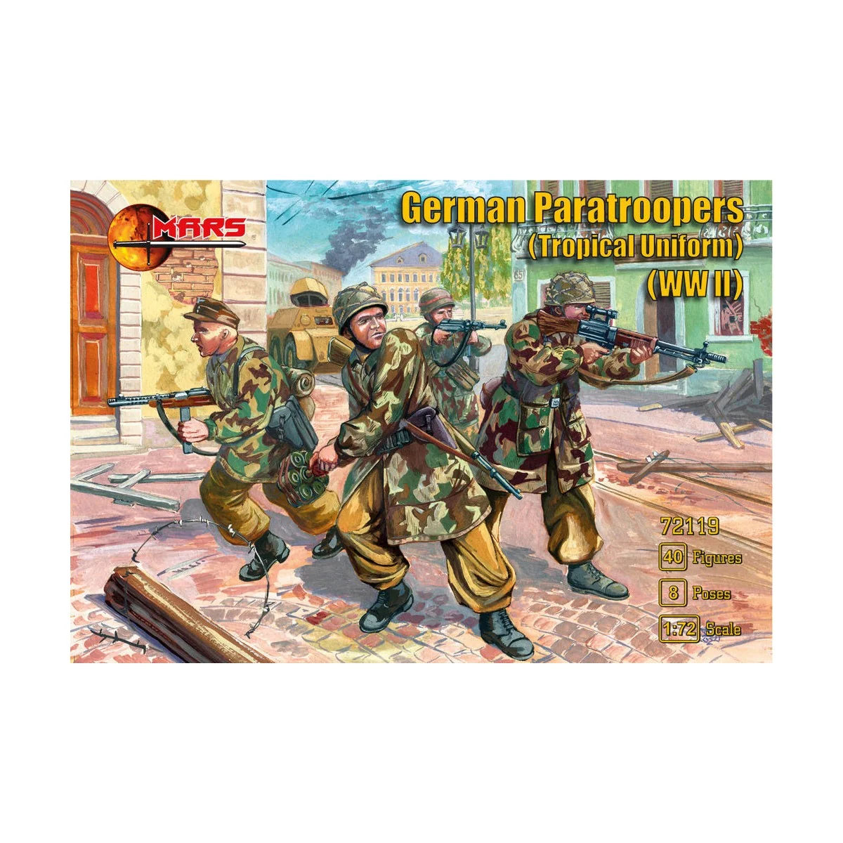 WWII German paratroopers (Tropical uniform) - Mars Figures MS72119