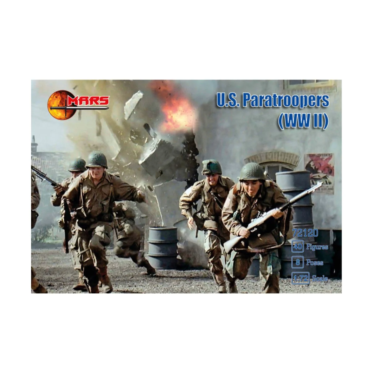 WWII U.S. Paratroopers, 1/72 - Mars Figures MS72120 WWII U.S. Paratroopers, 1/72 - Mars Figures MS72120