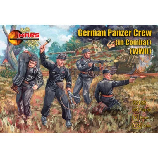 German Panzer Crew (in Combat) WWII, 1/72 - Mars Figures MS72122 German Panzer Crew (in Combat) WWII, 1/72 - Mars Figures MS72122