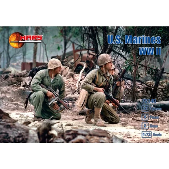 U.S. Marines WWII, 1/72 - Mars Figures MS72140 U.S. Marines WWII, 1/72 - Mars Figures MS72140