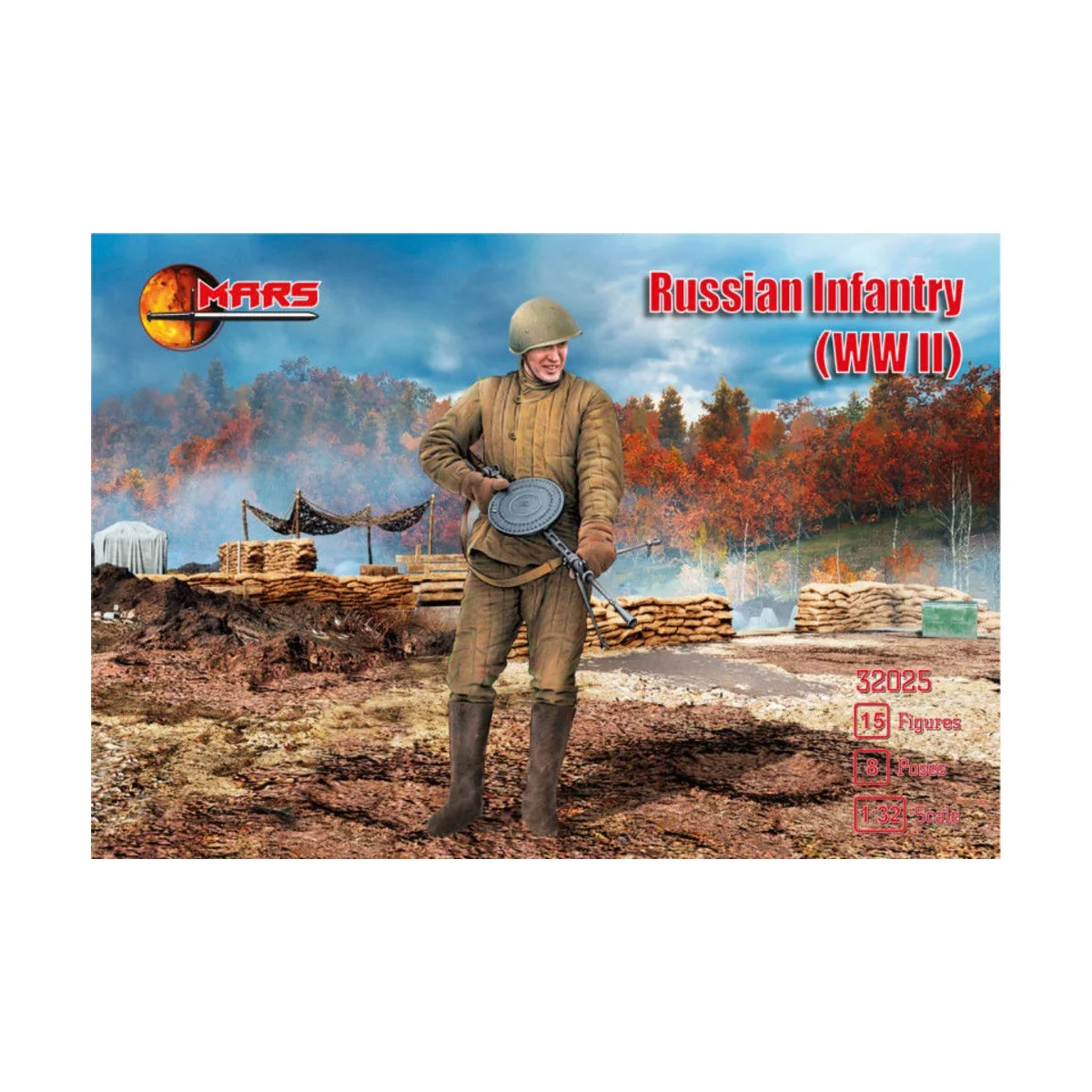WWII Russian infantry, 1/32 - Mars Figures MS32025