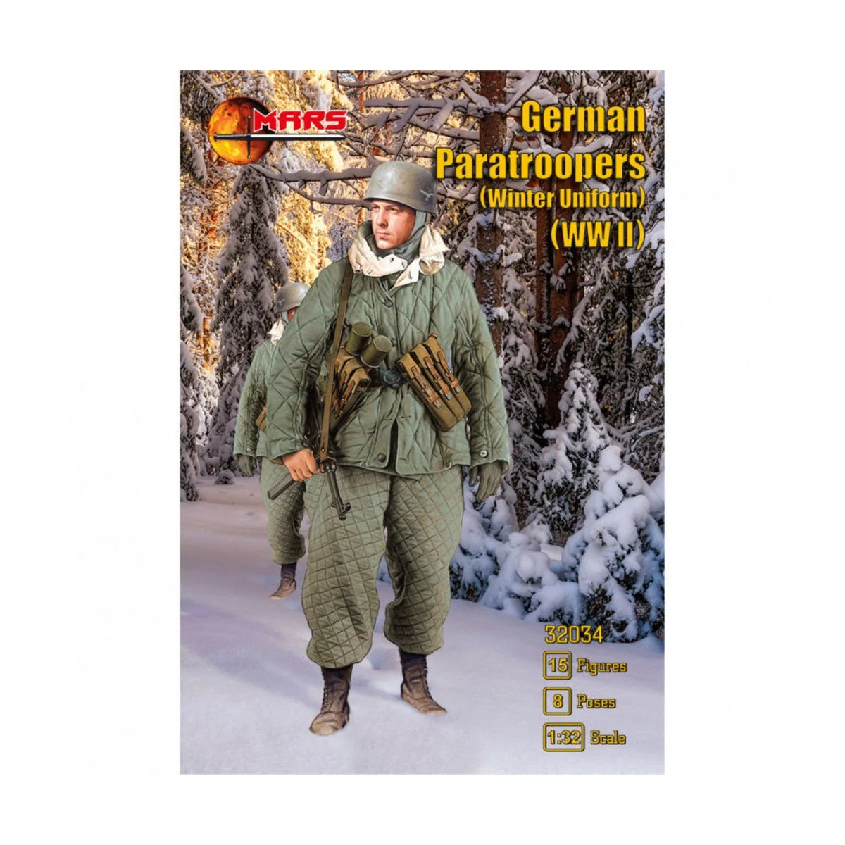 WWII German Paratroopers (Winter Uniform), 1/32 - Mars Figures MS32034 WWII German Paratroopers (Winter Uniform), 1/32 - Mars Figures MS32034
