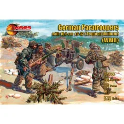 German Paratroopers with 10.5cm LG42 (Tropical Uniform) WWII, 1/32 ...