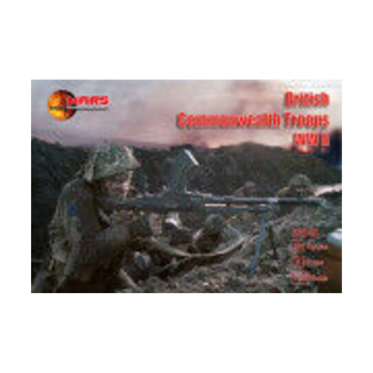 British Commonwealth Troops WWII, 1/32 - Mars Figures MS32042 British Commonwealth Troops WWII, 1/32 - Mars Figures MS32042