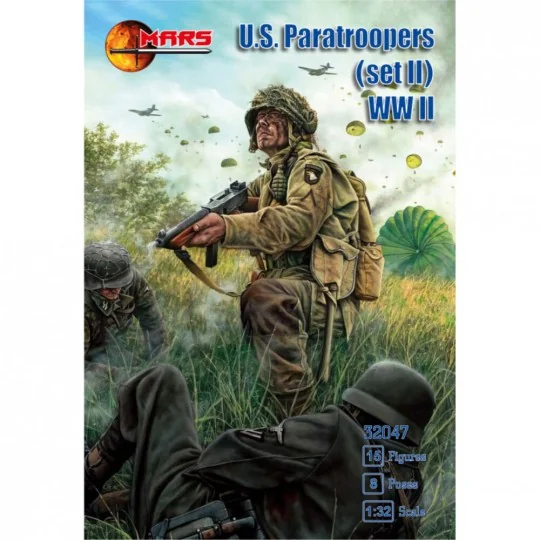 WWII U.S. Paratroopers, set 2, 1/32 - Mars Figures MS32047