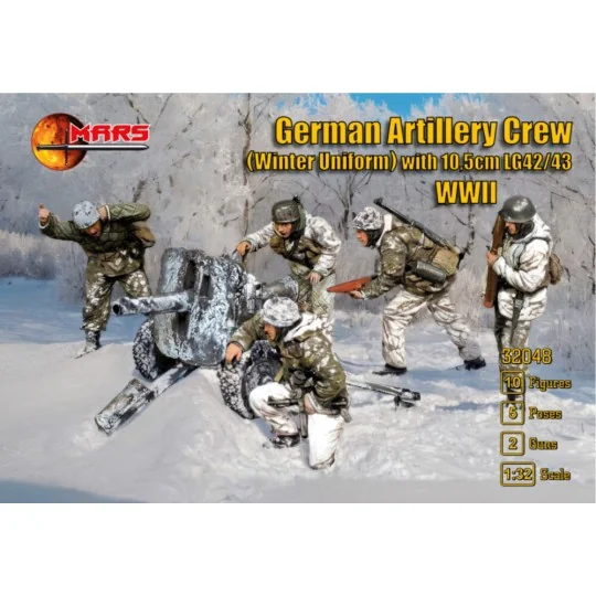 German Artillery Crew (winter Uniform) & 10, 5cm LG 42/43, 1/32 - M...
