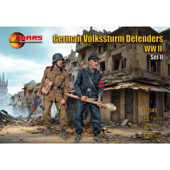 German Volkssturm Defenders, set 2, 1/32 - Mars Figures MS32049 German Volkssturm Defenders, set 2, 1/32 - Mars Figures MS32049