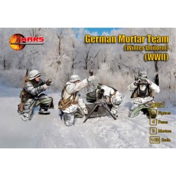 WWII German Mortar Team (winter uniform), 1/32 - Mars Figures MS32051