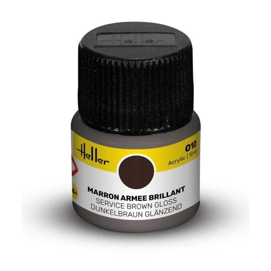 Acrylic Colour 010 Service Brown Gloss - Heller 9010