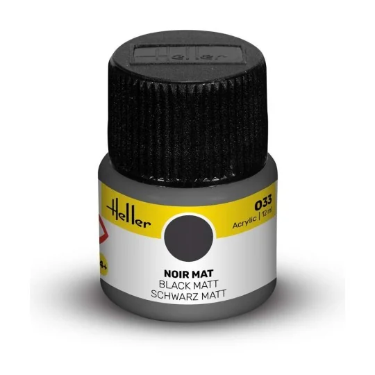 Acrylic Colour 033 Black Matt - Heller 9033