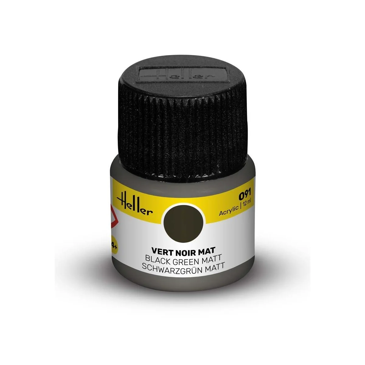Acrylic Colour 091 Black Green Matt - Heller 9091