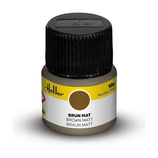 Acrylic Colour 186 Brown Matt - Heller 9186