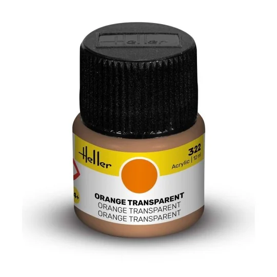 Acrylic Colour 322 Orange Transparent - Heller 9322