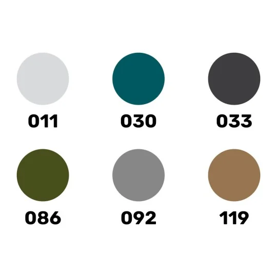 Acrylic Colour Set ”Military” 6 x 12 ml + Brush - Heller 9400