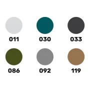 Acrylic Colour Set ”Military” 6 x 12 ml + Brush - Heller 9400