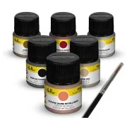 Acrylic Colour Set ”Oldtimer” 6 x 12 ml + Brush - Heller 9404 Acrylic Colour Set ”Oldtimer” 6 x 12 ml + Brush - Heller 9404