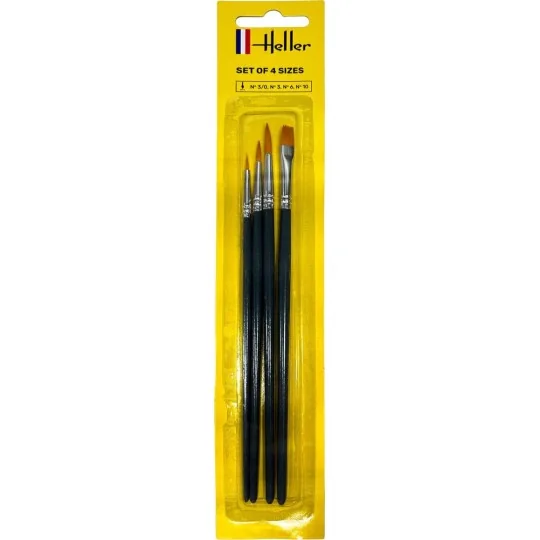 Brush Set No. 3/0-3-6-10 - Heller 9901