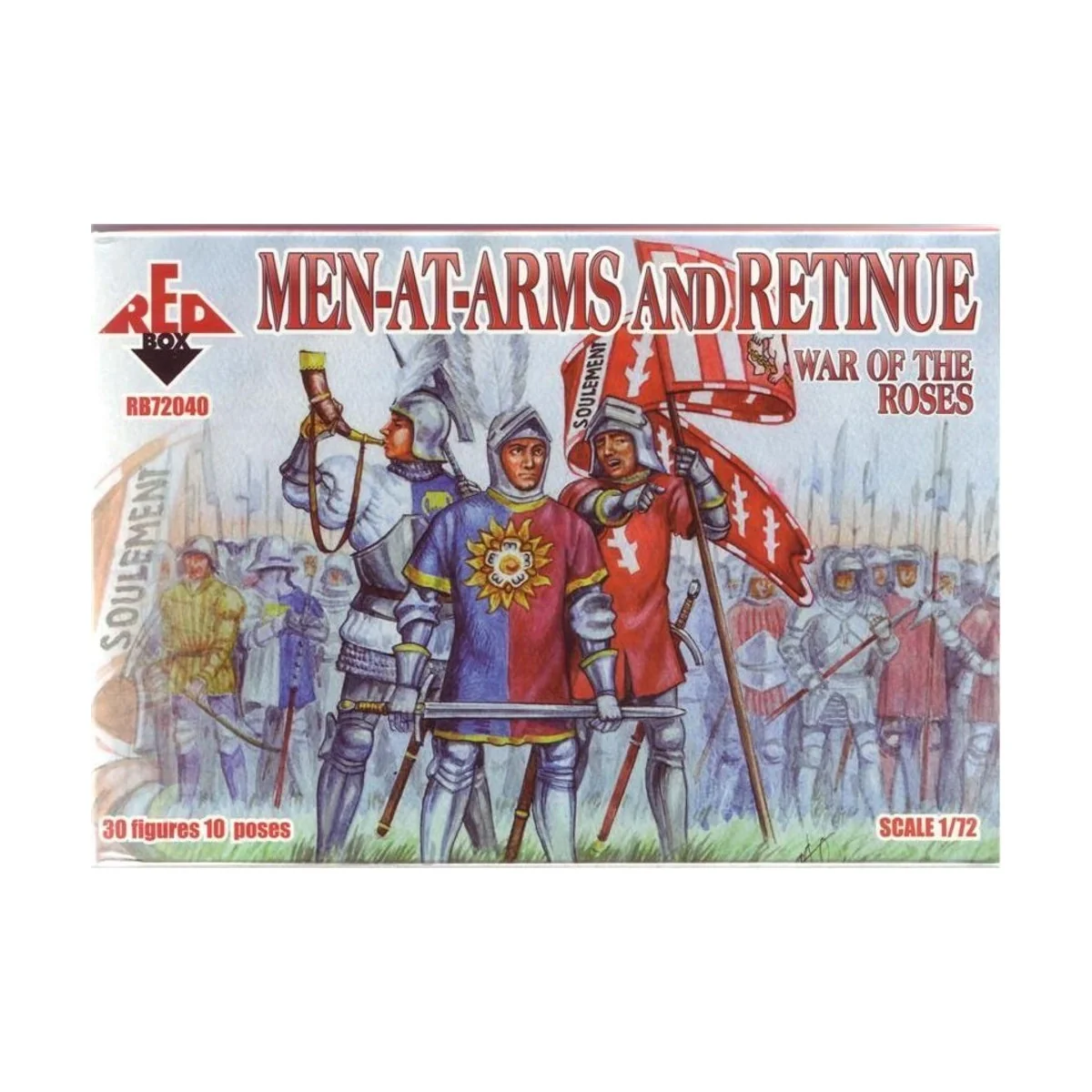 War of the Roses 1. Men-at-Arms & Retinu - Red Box RB72040