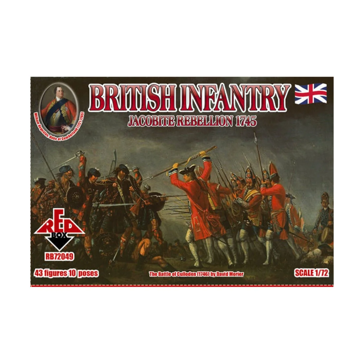 British Infantry 1745,Jacobite Rebellion - Red Box RB72049