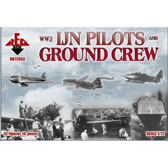 WW2 IJN pilots and ground crew, 1/72 - Red Box RB72053 WW2 IJN pilots and ground crew, 1/72 - Red Box RB72053