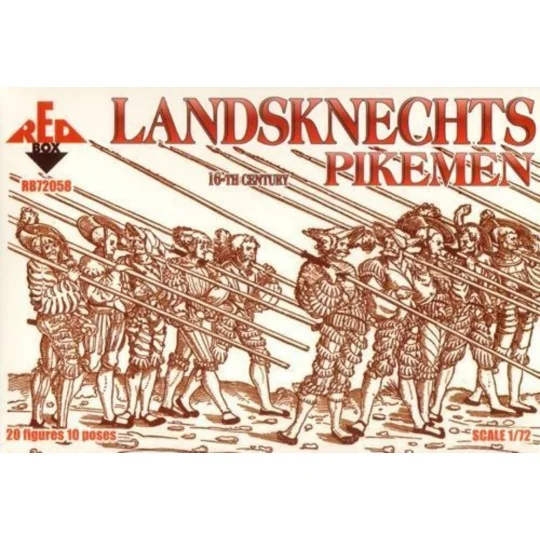 Landsknechts (Pikemen), 16th century, 1/72 - Red Box RB72058 Landsknechts (Pikemen), 16th century, 1/72 - Red Box RB72058