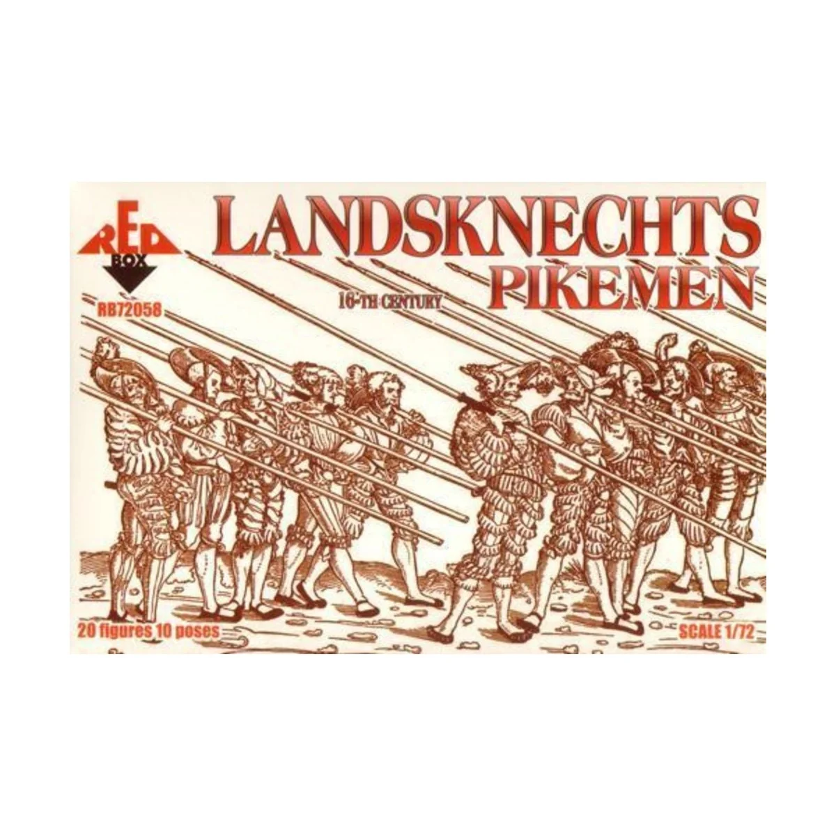 Landsknechts (Pikemen), 16th century, 1/72 - Red Box RB72058 Landsknechts (Pikemen), 16th century, 1/72 - Red Box RB72058