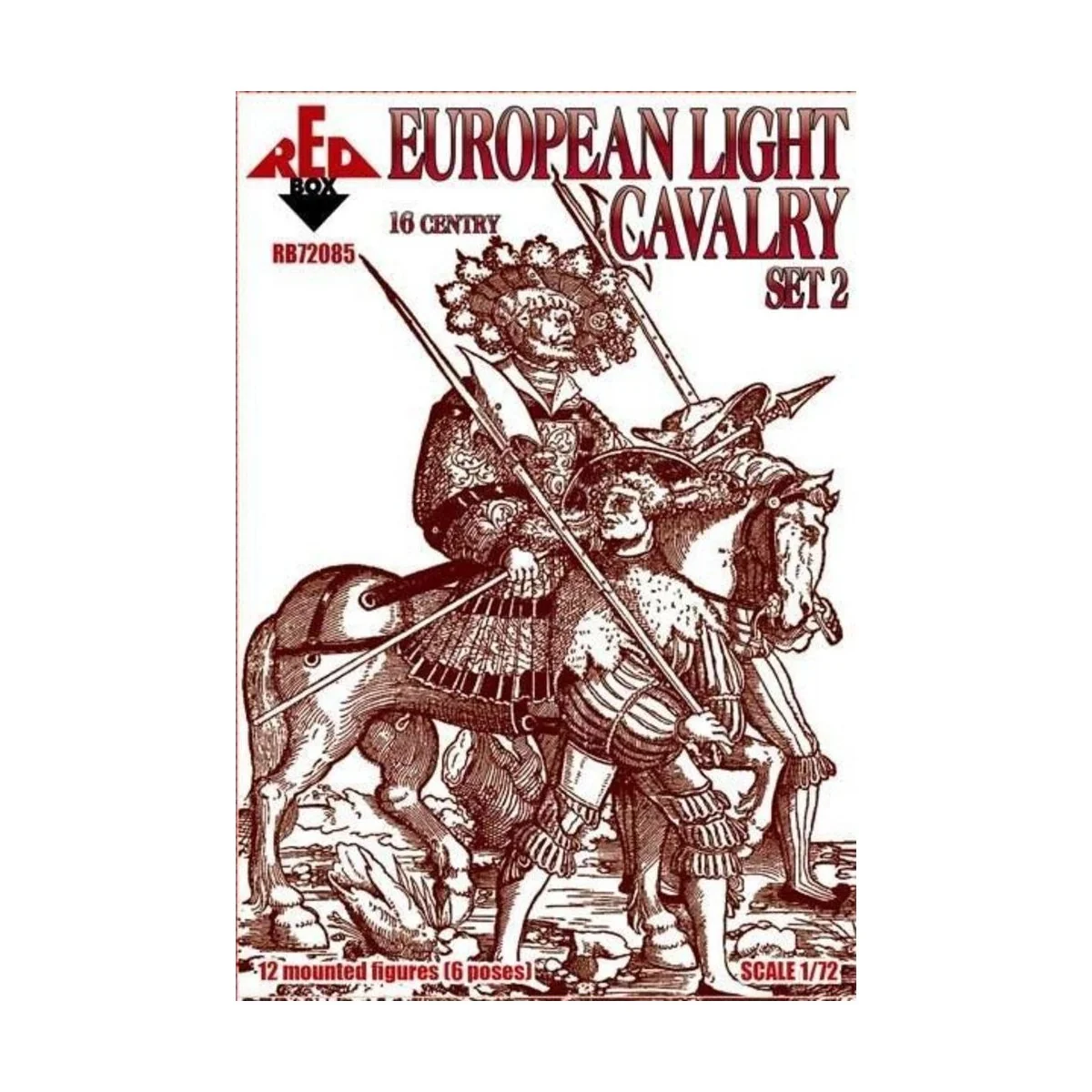 European light cavalry, 16th century, set2, 1/72 - Red Box RB72085 European light cavalry, 16th century, set2, 1/72 - Red Box RB72085