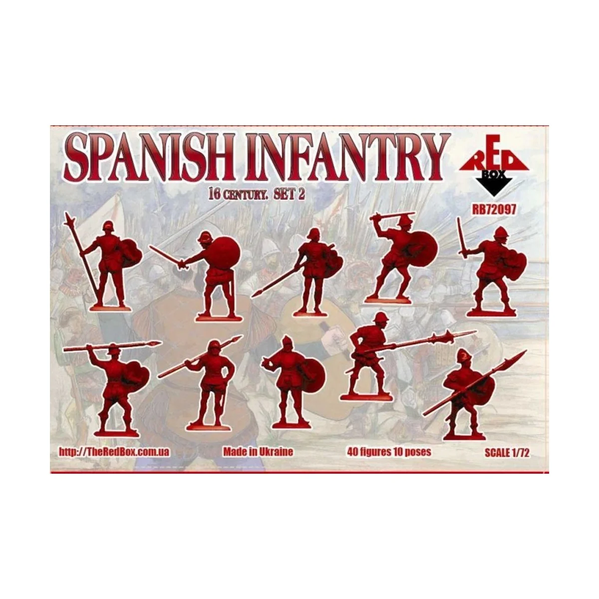 Spanish infantry, 16th century, set 2, 1/72 - Red Box RB72097