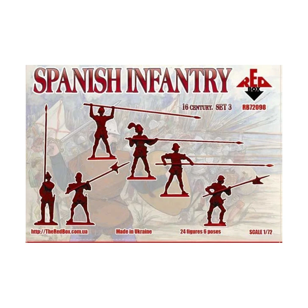 Spanish infantry(Pike),16th century,set3 - Red Box RB72098