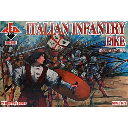 Italian infantry(Pike), 16th century, set3, 1/72 - Red Box RB72101