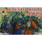 Burgundian infantry a.knights, 15th centu set 1, 1/72 - Red Box RB7...