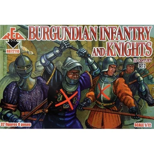 Burgundian infantry a.knights,15th centu set 2 - Red Box RB72110