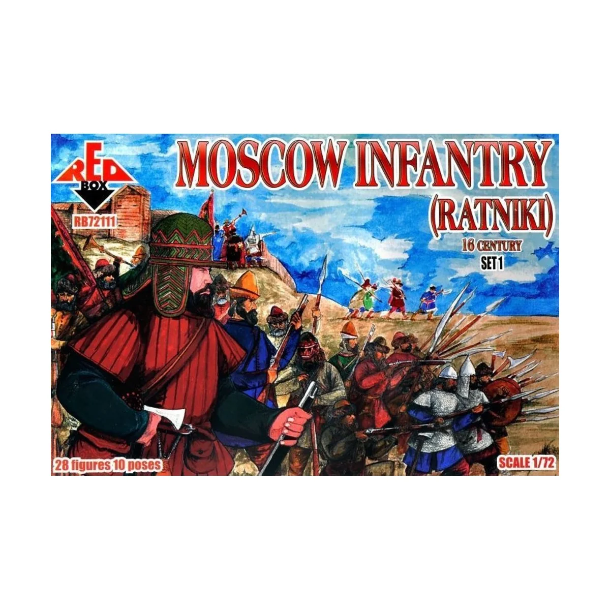 Moscow Infantry (ratniki)16 cent., Set 1, 1/72 - Red Box RB72111