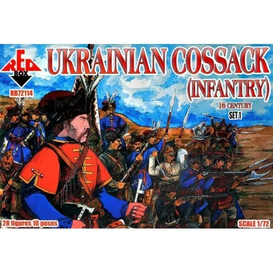 Ukrainian Cossack (infantry)16 cent.Set1, 1/72 - Red Box RB72114 Ukrainian Cossack (infantry)16 cent.Set1, 1/72 - Red Box RB72114