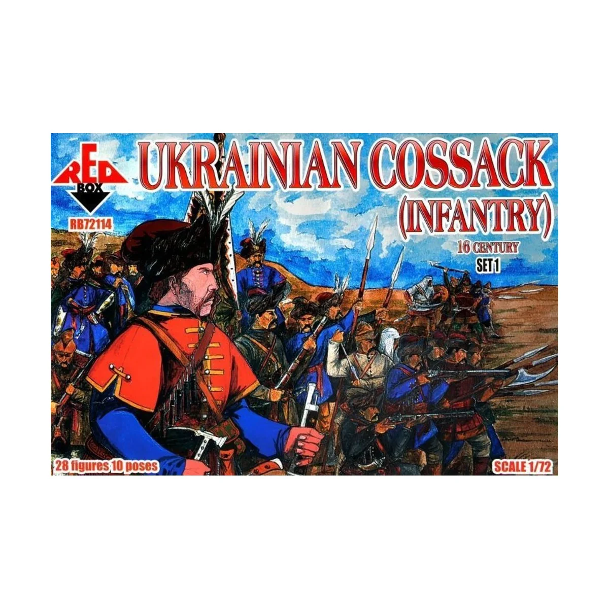 Ukrainian Cossack (infantry)16 cent.Set1, 1/72 - Red Box RB72114 Ukrainian Cossack (infantry)16 cent.Set1, 1/72 - Red Box RB72114