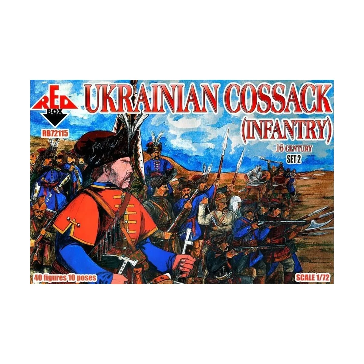Ukrainian Cossack(infantry)16 cent.Set2, 1/72 - Red Box RB72115 Ukrainian Cossack(infantry)16 cent.Set2, 1/72 - Red Box RB72115