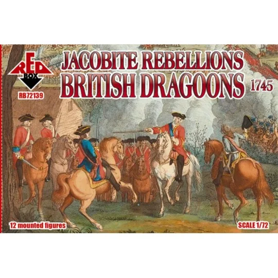 Jacobite Rebellion. British dragoons 1745, 1/72 - Red Box RB72139 Jacobite Rebellion. British dragoons 1745, 1/72 - Red Box RB72139