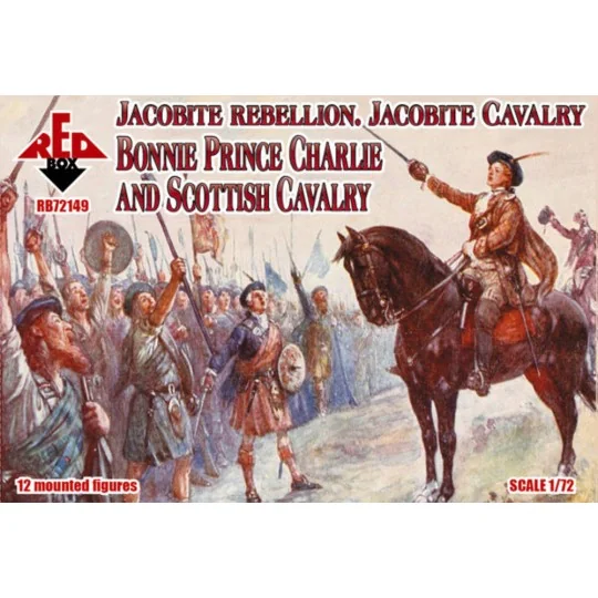 Jacobite Rebellion. Jacobite Cavalry. Bonnie Prince Charlie and Sco...