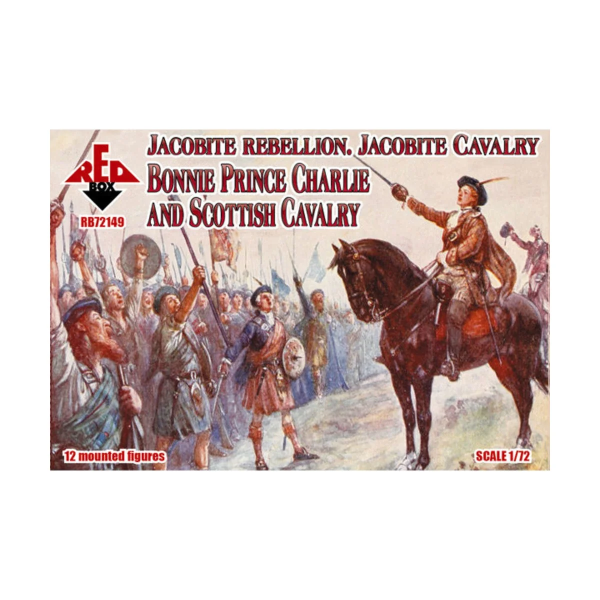 Jacobite Rebellion. Jacobite Cavalry. Bonnie Prince Charlie and Sco...