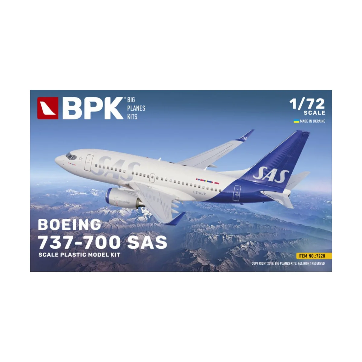 Boeing 737-700 SAS, 1/72 - Big Planes Kits BPK7228