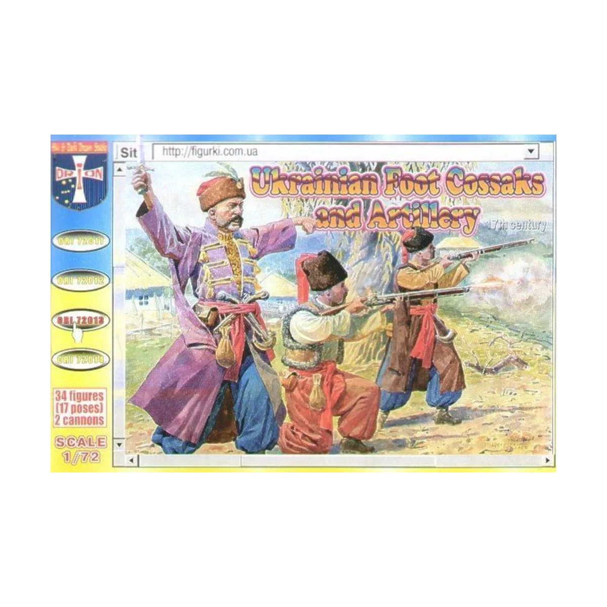 Ukrainian foot cossaks and artillery1648 - Orion ORI72013