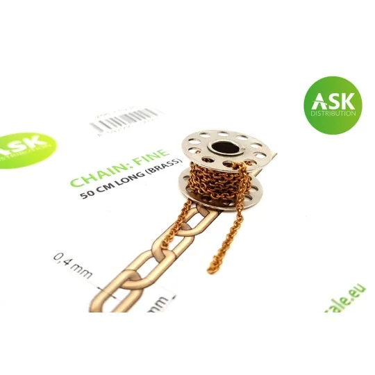 Chain: Fine - 50 cm long (brass) - Art Scale Kit 200-T0220