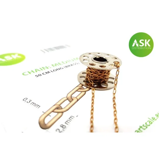 Chain: Medium - 50 cm long (brass) - Art Scale Kit 200-T0235 Chain: Medium - 50 cm long (brass) - Art Scale Kit 200-T0235