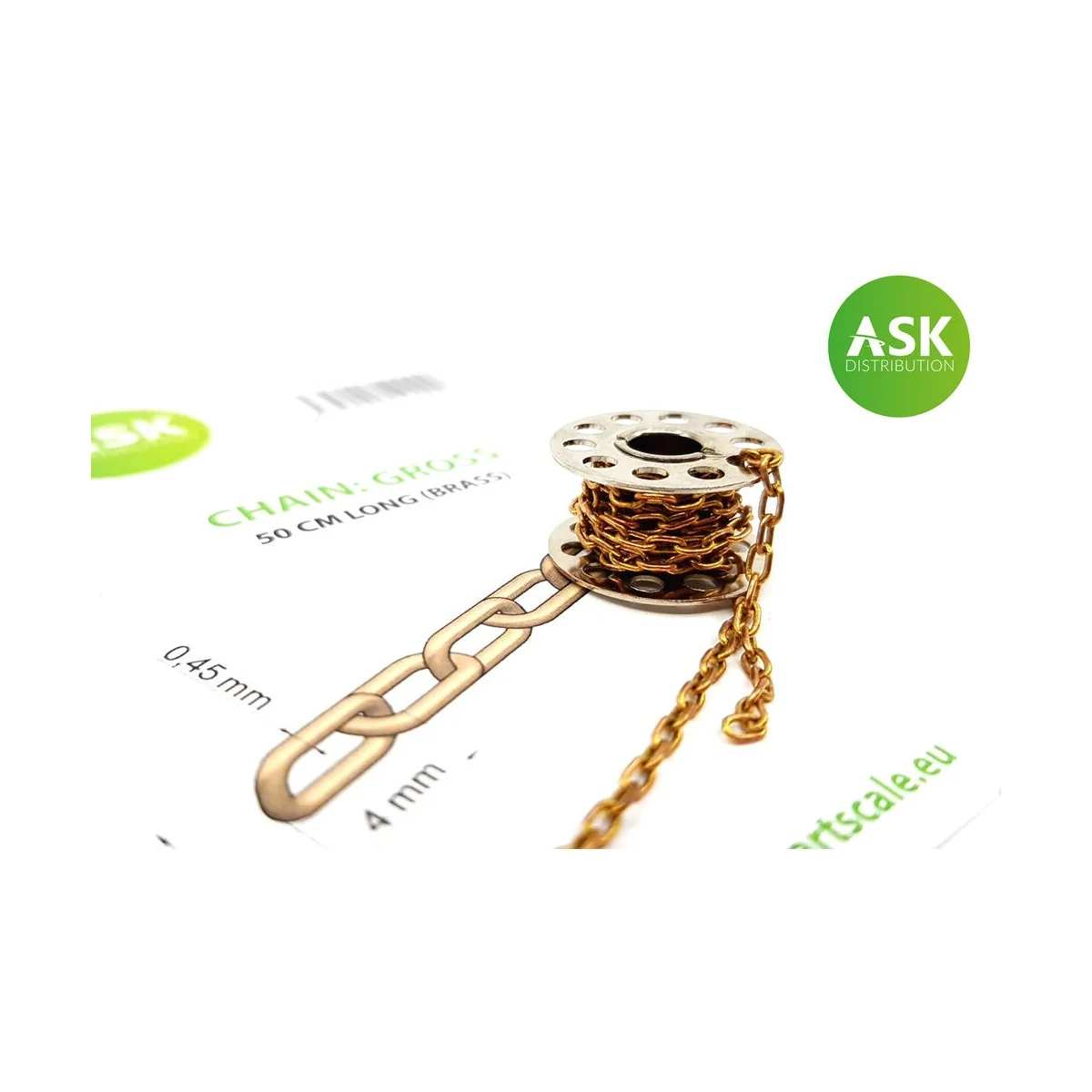 Chain: Gross - 50 cm long (brass) - Art Scale Kit 200-T0260 Chain: Gross - 50 cm long (brass) - Art Scale Kit 200-T0260