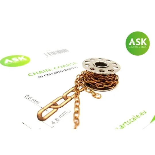Chain: Coarse - 50 cm long (brass) - Art Scale Kit 200-T0250 Chain: Coarse - 50 cm long (brass) - Art Scale Kit 200-T0250