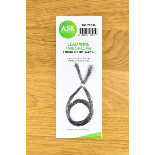 Lead Wire - Round Ø 0, 2 mm x 250 mm (cca. 30 pcs) - Art Scale Kit ... Lead Wire - Round Ø 0, 2 mm x 250 mm (cca. 30 pcs) - Art Scale Kit ...