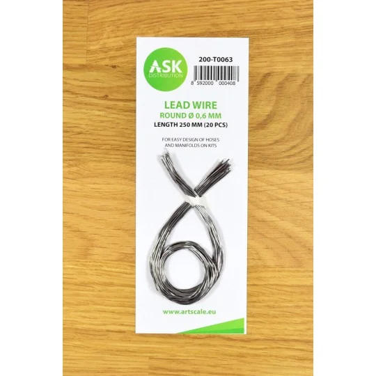 Lead Wire - Round Ø 0, 6 mm x 250 mm (cca. 20 pcs) - Art Scale Kit ... Lead Wire - Round Ø 0, 6 mm x 250 mm (cca. 20 pcs) - Art Scale Kit ...